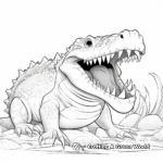 Stunning Saltwater Crocodile Coloring Pages 1
