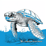 Stunning Sea Turtle Coloring Pages 3