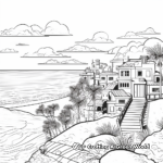 Stunning Sea View Landscape Coloring Pages 1