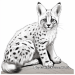 Stunning Serval Wildcat Coloring Pages 2