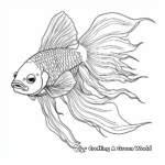 Stunning Siamese Fighting Fish Coloring Pages 2