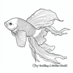 Stunning Siamese Fighting Fish Coloring Pages 3