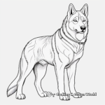 Stunning Siberian Husky Dog Coloring Pages 3