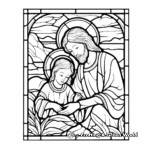 Stunning Stained Glass Window Coloring Pages 1