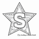 Stunning Stars and Stripes Letter S Coloring Pages 4