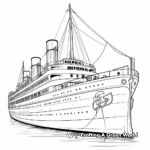 Stunning Titanic Ship Coloring Pages 1