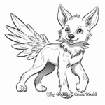 Stunning Twilight Winged Wolf Coloring Pages 1