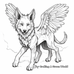 Stunning Twilight Winged Wolf Coloring Pages 2