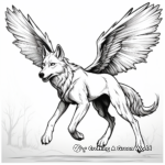 Stunning Twilight Winged Wolf Coloring Pages 3