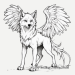 Stunning Twilight Winged Wolf Coloring Pages 4