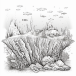 Stunning Underwater Volcano Coloring Pages 1