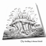 Stunning Underwater Volcano Coloring Pages 2