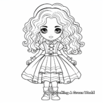 Stylish Fashion Doll Coloring Pages 2