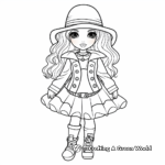 Stylish Fashion Doll Coloring Pages 4