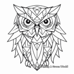 Stylish Geometric Owl Patterns Coloring Pages 1