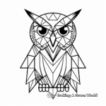 Stylish Geometric Owl Patterns Coloring Pages 3