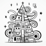 Stylized Abstract Christmas Tree Coloring Pages 2