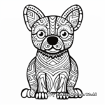 Stylized Abstract French Bulldog Coloring Pages 1