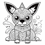 Stylized Abstract French Bulldog Coloring Pages 3