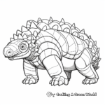 Stylized Ankylosaurus Coloring Pages for Adults 4