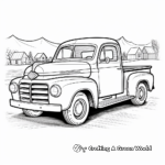 Stylized Artistic Pickup Truck Coloring Pages 3