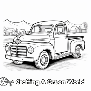 Pickup Truck Coloring Pages - Free &amp; Printable!