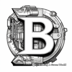 Stylized 'B' for Boat Coloring Sheets 1