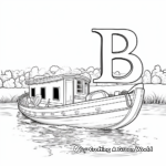 Stylized 'B' for Boat Coloring Sheets 4