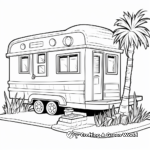 Stylized Mobile Home Coloring Pages 1