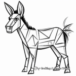 Stylized Picasso's Donkey Adult Coloring Pages 2