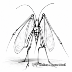 Stylized Praying Mantis Coloring Pages for Artists 3