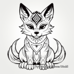 Stylized Tribal Fox Coloring Pages 1