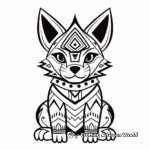 Stylized Tribal Fox Coloring Pages 2