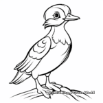 Stylized Wood Duck Coloring Pages 1