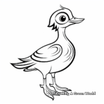 Stylized Wood Duck Coloring Pages 3