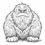 Stylized Yeti Artist's Coloring Pages 1