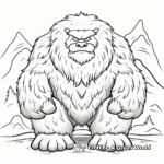Stylized Yeti Artist's Coloring Pages 3