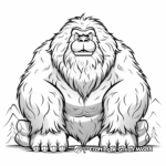 Stylized Yeti Artist's Coloring Pages 4