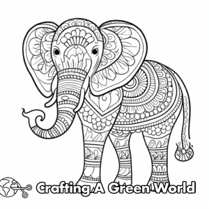 Elephant For Adults Coloring Pages - Free &amp; Printable!