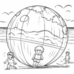 Summer Fun with Beach Ball Coloring Pages 1