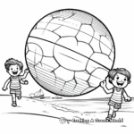 Summer Fun with Beach Ball Coloring Pages 2