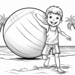 Summer Fun with Beach Ball Coloring Pages 4