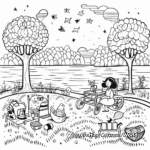 Summer Picnic in the Park Coloring Pages 3