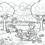 Summer Picnic in the Park Coloring Pages 4