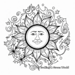 Sun and Moon Mandala Coloring Pages 2