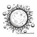 Sun and Solar Flares Coloring Pages 1