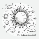 Sun and Solar Flares Coloring Pages 2