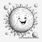 Sun and Solar Flares Coloring Pages 3
