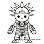 Sun God Kachina Doll Coloring Pages 2