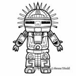 Sun God Kachina Doll Coloring Pages 3